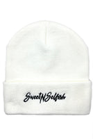 SweetNSelfish Beanie- White