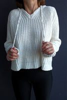 Cream Knit Hoodie