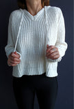 Cream Knit Hoodie
