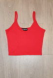 V Neck Basic Crop Top