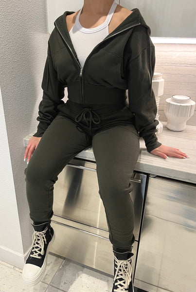 All Chill Vibes Sweater- Olive Green