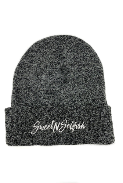 SweetNSelfish Beanie- Grey
