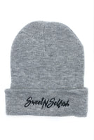 SweetNSelfish Beanie- Light Grey