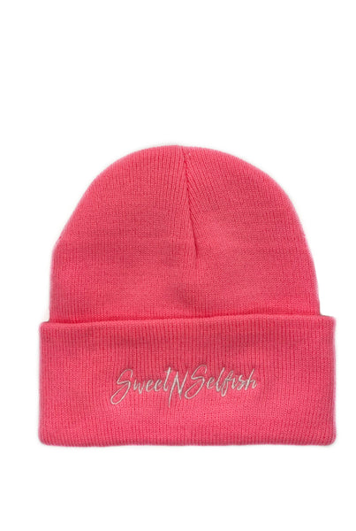 SweetNSelfish Beanie- Pink